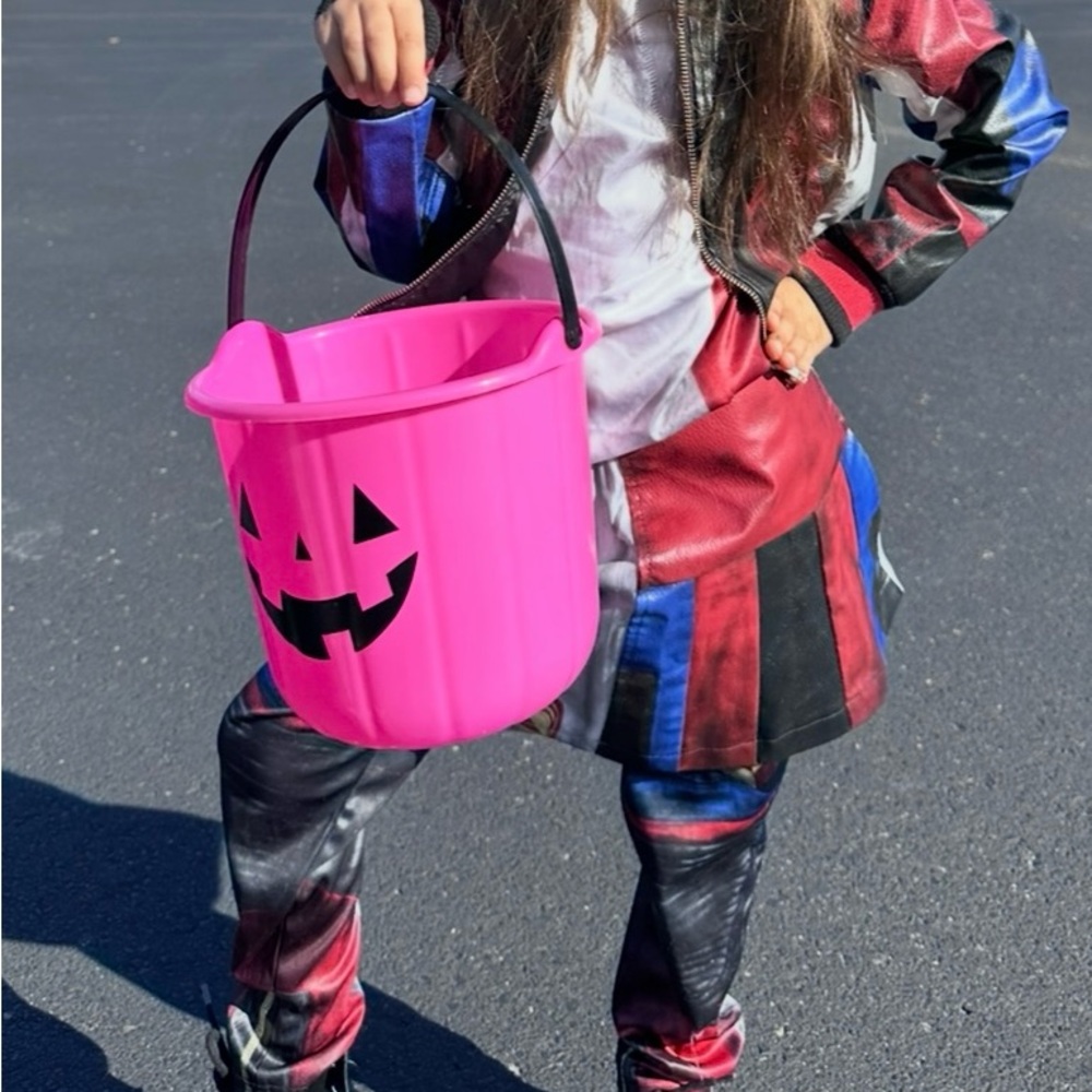 Kids Superhero Costume - Red, Blue, Black Evie Descendants.